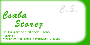 csaba storcz business card